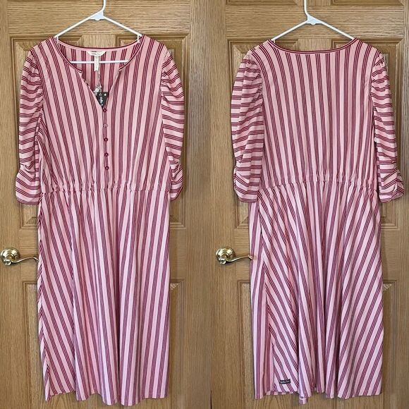 NWT Matilda Jane Heart to Heart Striped Midi Dress Large - Picture 2 of 7